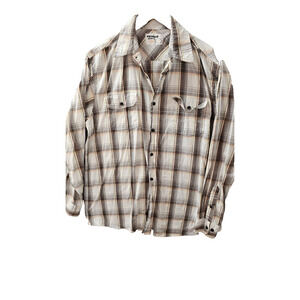 Vintage Wrangler Jeans Co Shirt Mens Large Western Ranch Long Sleeve Button Down